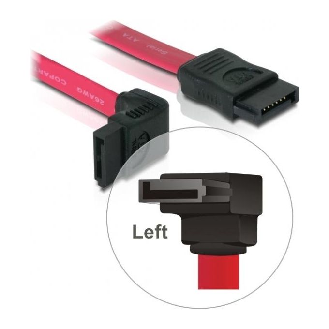 DeLOCK Cavo SATA 0.5mt Rosso