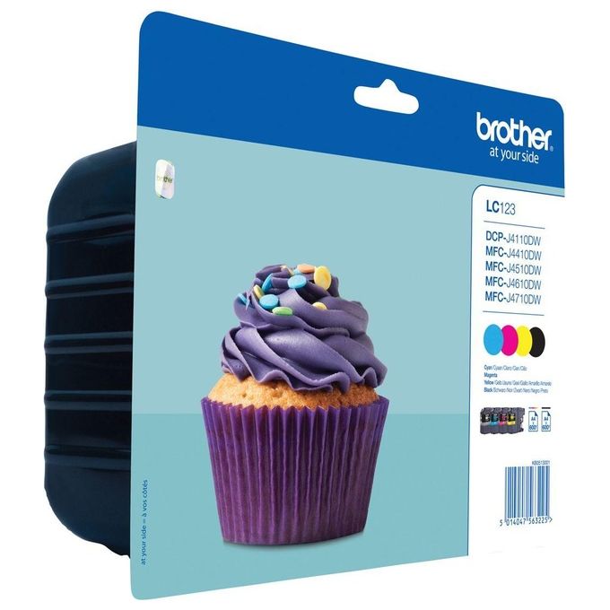 Brother  Cartucca Ink-jet Lc123 Valbp Kit 4 Cart Per Multifunzione-j4410dw-j4510dw-j4610dw-j4710dw-dcp-j4110dw