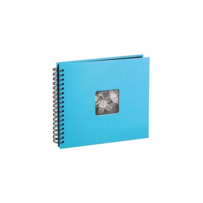 Hama Fine Art Album Fotografico e Portalistino a Spirale Turchese 36x32cm 50 Pagine Nere