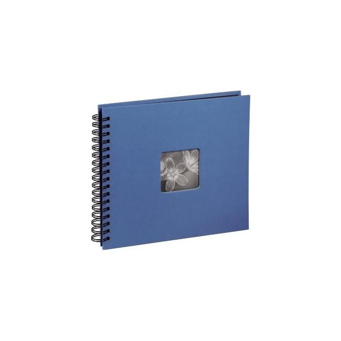 Hama Fine Art Album Fotografico e Portalistino a Spirale Blu 36x32cm 50 Pagine Nere