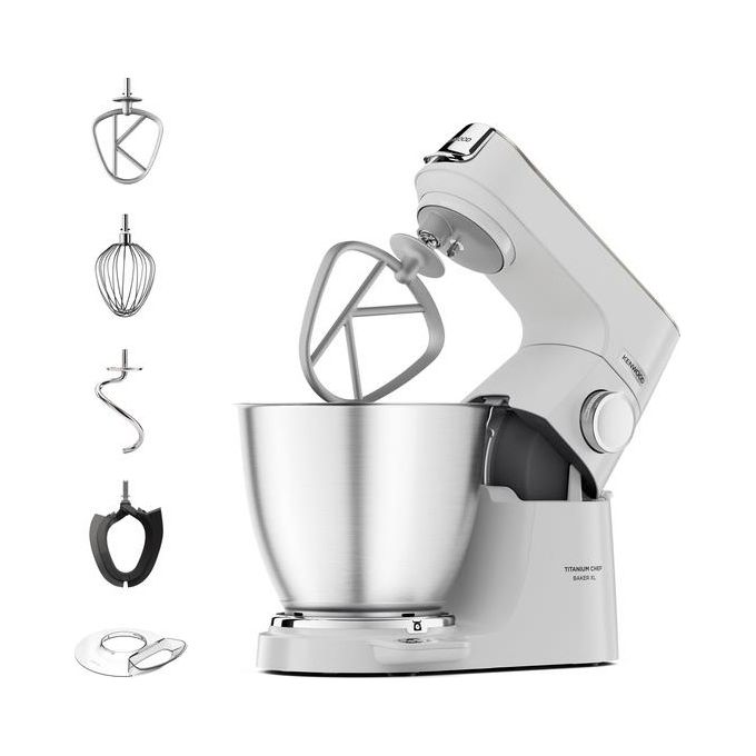 Kenwood KVL65.001WH Titanium Chef Baker XL Planetaria 1200W