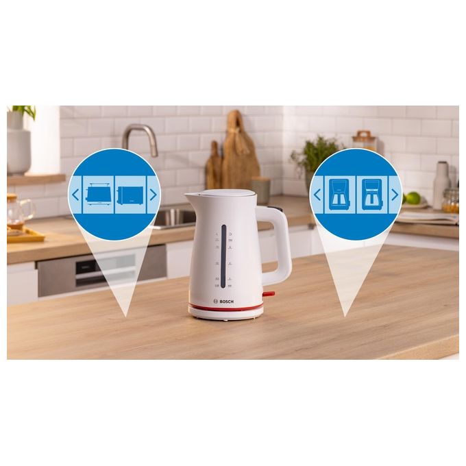 Bosch TWK3M121 MyMoment Bollitore 17 Litri 2400W Bianco