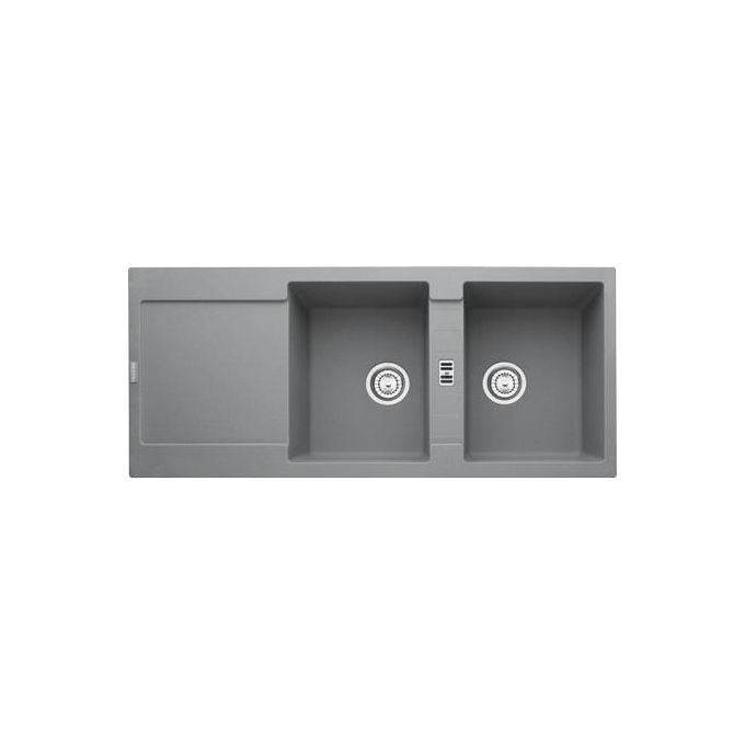 Franke MRG 621 Maris Lavello Fragranite da incasso Gocciolatoio Reversibile 2 Vasche Stone Grey 116x50cm 114.0066.716