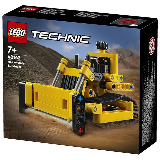 LEGO Technic 42163 Bulldozer da Cantiere, Giochi per Bambini e Bambine di 7+ Anni, Regalo per Amanti dei Veicoli Giocattolo