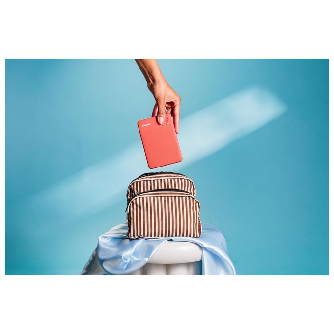 Canon Stampante portatile SELPHY QX20: per la stampa Wi-Fi direttamente dal tuo dispositivo smart. Stampa a sublimazione 2 formati di stampe con adesivo rimovibile e ricarica USB-C - Rosso