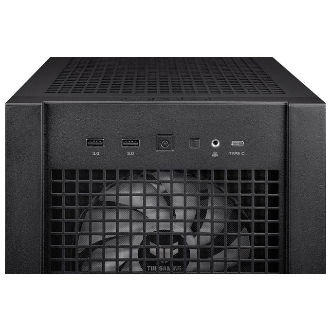 ASUS TUF GAMING GT302 TG ARGB Black Case Gaming E-ATX Mid Tower Pannelli Laterali intercambiabili Mesh Vetro Temperato 4 ventole ARGB preinstallate da 140 x 28 mm Nero