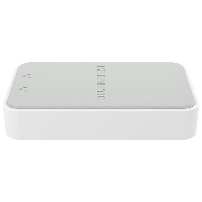 Keenetic Linear Kn-3110 Adattatore Voip 2 Porte Fxs Rj11 Compatibile con Tutti gli Operatori