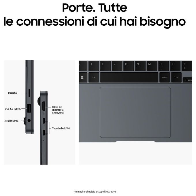 Samsung Galaxy Book4 Pro Ultra 7 155H 16Gb Hd 1000Gb Ssd 16'' Windows 11