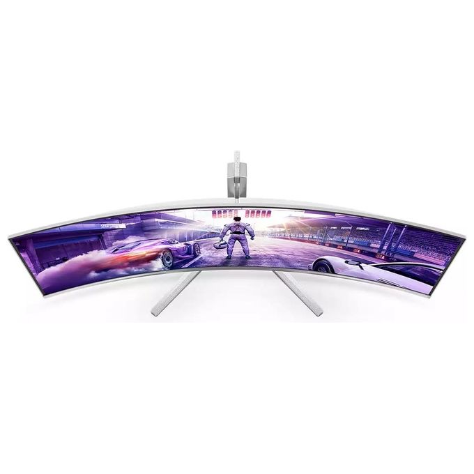 Philips Evnia 49M2C8900L Monitor da gioco curvo OLED DQHD da 49 pollici 144 Hertz 003 ms GtG HDR400 Ambiglow (5120x1440 HDMI 2.1 DisplayPort 1.4 USB-C Hub USB) bianco