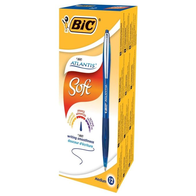 Bic 902132 Confezione 12 Penne Atlantis Soft Blu