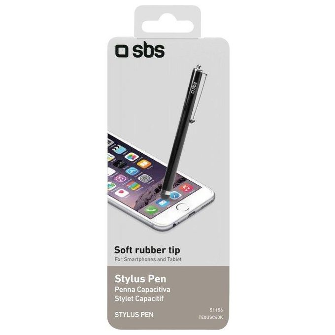 SBS Stylus Pen Black Penna per Smartphone Accessorio Ideale per Scrittura e Navigazione Fluida con Design Elegante e Funzionalita' Intuitiva