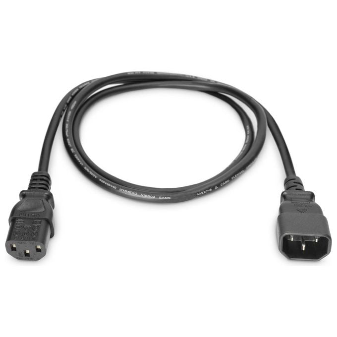 Assmann Electronic Cavo di Alimentazione Nero 5mt Accoppiatore C13 Accoppiatore C14
