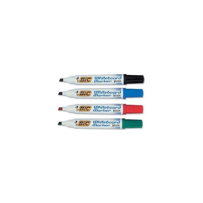 Bic Confezione 4 Marker Velleda 1701 Eco Colori Assortiti