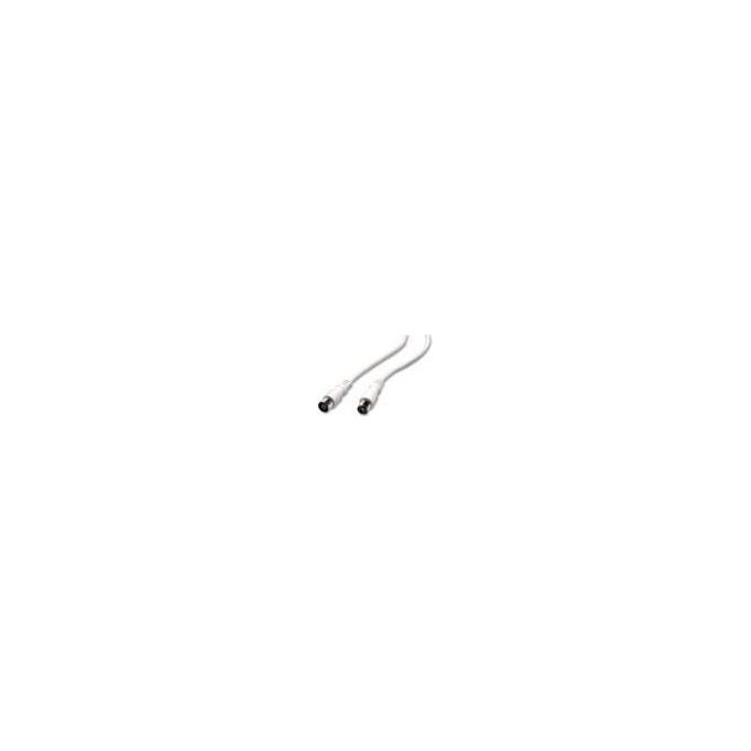 Nuova video Suono 9-00 Cavo Prolunga Antenna Tv 1 spina + 1 presa iec 75 OHM - 5 mt.