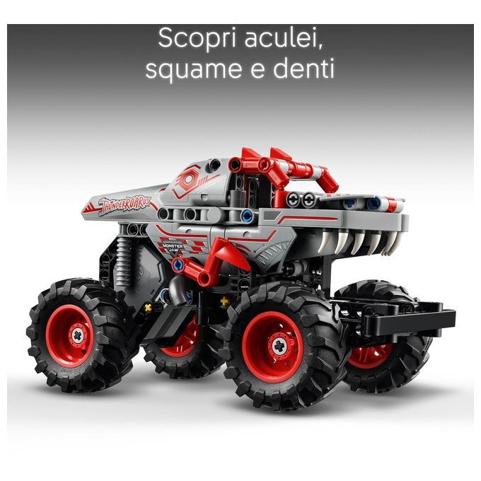Lego 42200 Technic Monster Jam ThunderROARus Pull Back Set di Costruzioni 232 Pezzi 7 Anni colore Multicolore