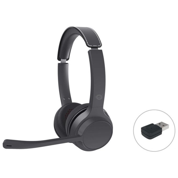 Conceptronic POLONA04BA Cuffie con Cavo e Senza Cavo a Padiglione Musica e Chiamate Usb Tipo-c Bluetooth Nero