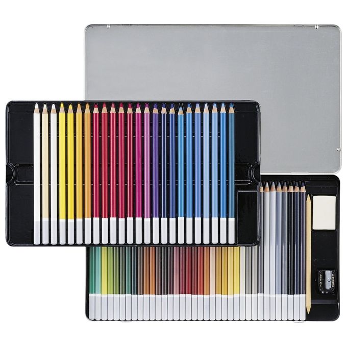 Matita colorata Premium - STABILO CarbOthello - Scatola in Metallo da 60 - Colori assortiti