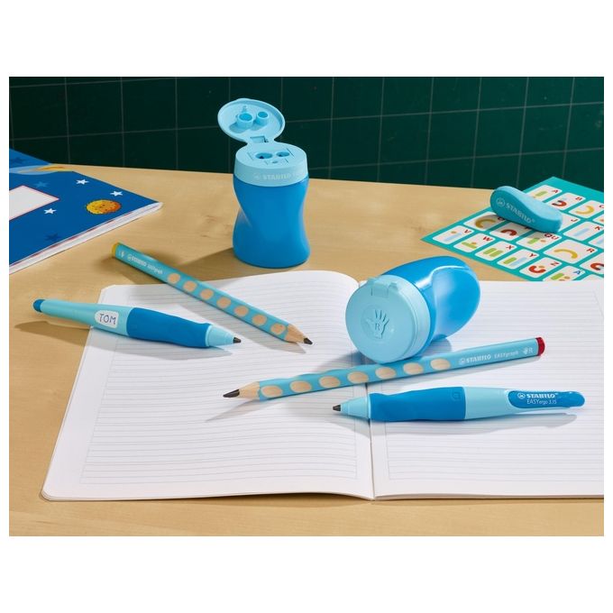 Temperamatite Ergonomico - STABILO EASYtemperino per Mancini - Azzurro