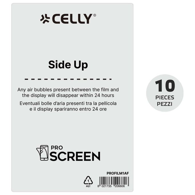 Celly Pro Screen Film Antifinger 10 Pezzi