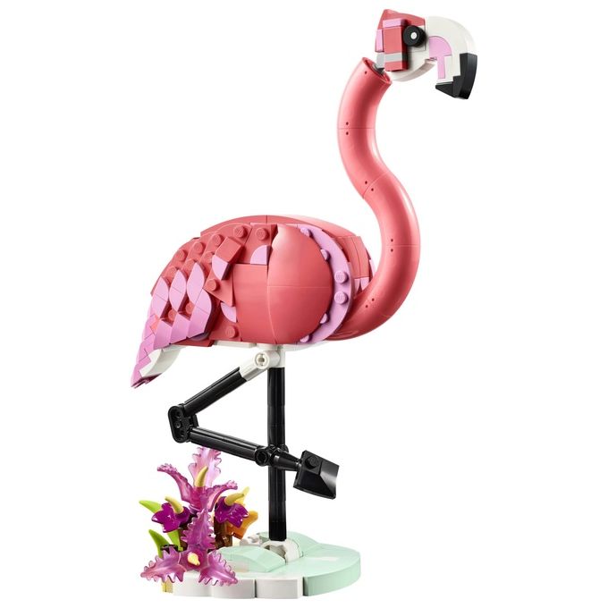 LEGO Creator 3 in 1 Animali Selvatici: Fenicottero Rosa Giocattolo - Si Trasforma in Uccello Cacatua o in Axolotl - Animali da Costruire per Bambini e Bambine da 8 Anni - Regalo di Compleanno 31170