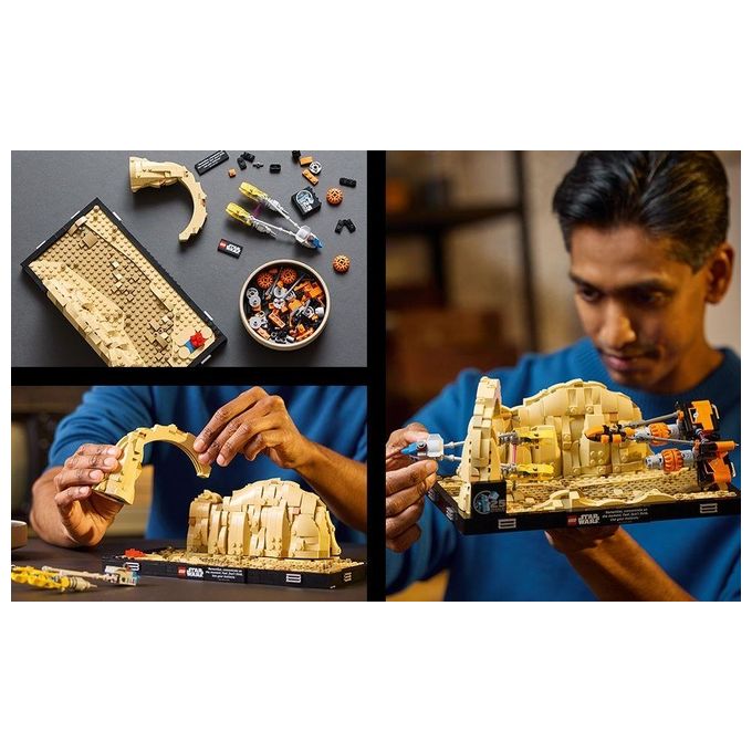 LEGO Star Wars Diorama Gara dei Sgusci su Mos Espa di Anakin Skywalker, Kit Modellismo per Adulti dal Film La Minaccia Fantasma, Gadget da Collezione