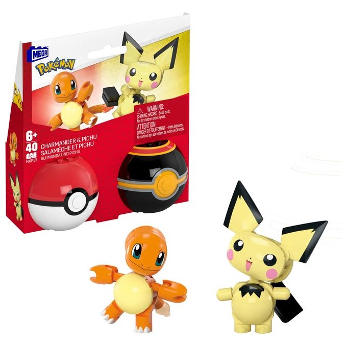 Mega Bloks Pokeball Duo Pack Pokemon Assortito
