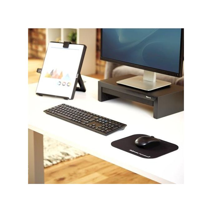 Fellowes Tappetino Mouse con Microban Nero