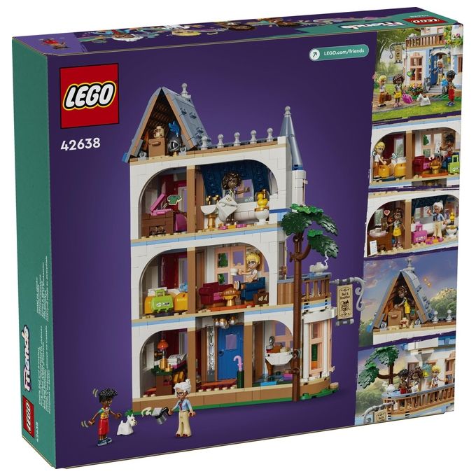 LEGO Friends Bed And Breakfast al Castello Giochi per lo Sviluppo Sociale per Bambine e Bambini da 12 Anni Hotel Giocattolo da Costruire Albergo a 3 Paini con 4 Personaggi Cane e Accessori 42638