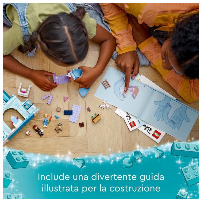 LEGO Disney Princess 43238 Castello di Ghiaccio di Elsa di Frozen, Palazzo Giocattolo delle Principesse, Giochi per Bambini 4+