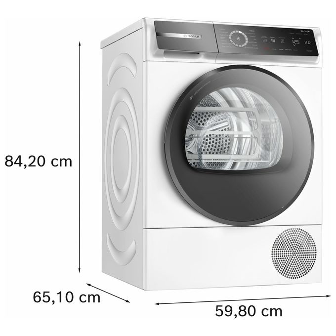 Bosch WQB245B0IT Serie 8 Asciugatrice a Pompa di Calore 9Kg