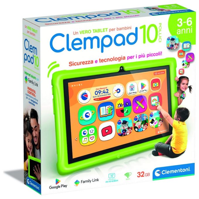 Clementoni Clempad 10'' Tablet per Bambini 3-6 Anni