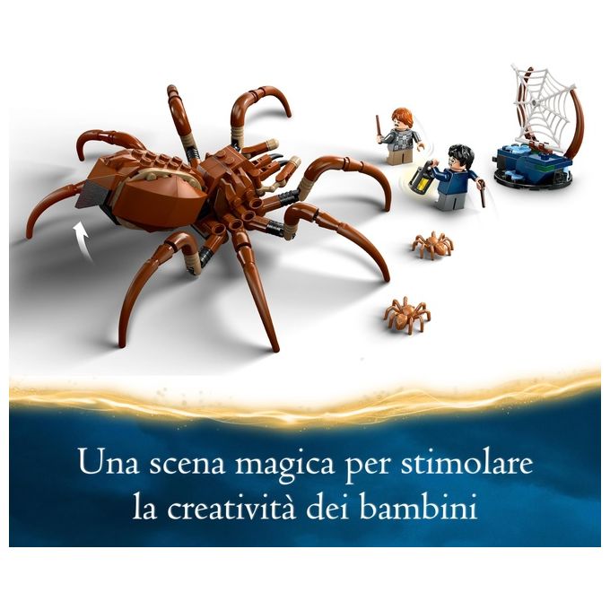 LEGO Harry Potter Aragog nella Foresta Proibita Grande Ragno Giocattolo da Costruire con Parti Snodabili Giochi di Magia per Bambini e Bambine da 7 Anni in su con 2 Minifigure e Accessori 76434