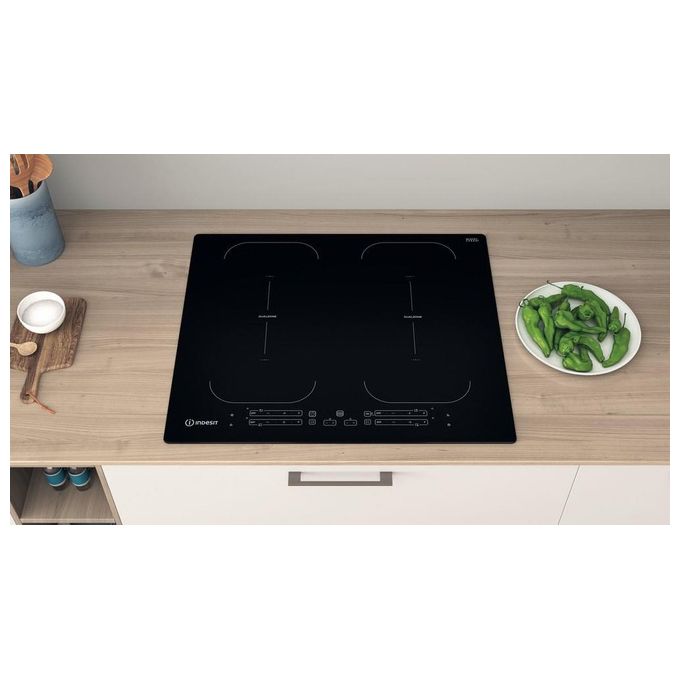 Indesit IB 88B60 NE Piano Cottura a Induzione 4 Zone 60 cm Nero