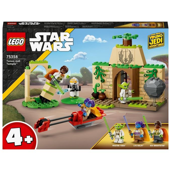 LEGO Star Wars 75358 – Tempio Jedi su Tenoo, Set da Costruzione 124 Pezzi con Maestro Yoda, Lys Solay, Kai Brightstar, Droide T-10 e Speeder Bike, Eta' 4+