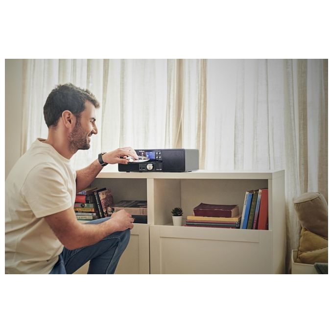 Panasonic SC-DM202EG-K Sistema Stereo Compatto Micro HiFi con CD Nero