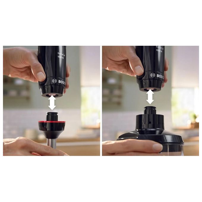 Bosch frullatore ad immersione MSM4B620 ErgoMaster 1000W nero QuattroBlade AntiSplash