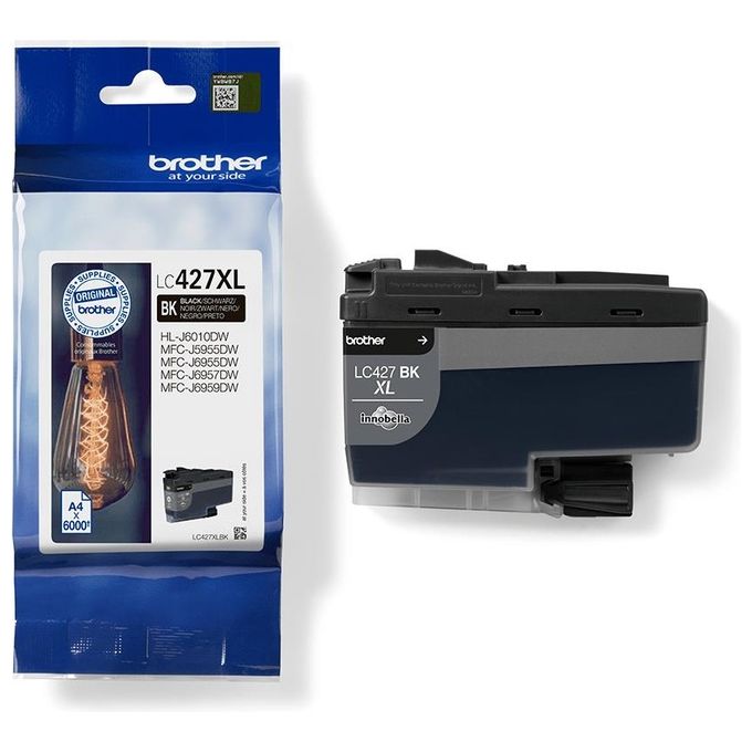 Brother LC-427XLBK Cartuccia d'Inchiostro 1 Pezzo Originale Resa Elevata XL Nero