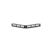 Panduit Pannello di Permutazione Baia di Ingresso Nero-Acciaio 1U