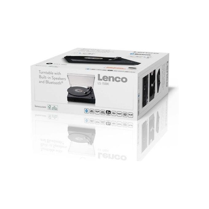 [ComeNuovo] Lenco Giradischi LS Series LS-15 Nero Design Retro con Bluetooth e Altoparlanti Integrati per Audio di Alta Qualita'