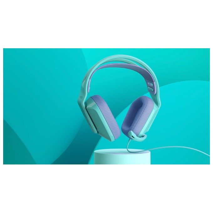 Logitech G335 Cuffie Gaming Cablate Microfono Flip to Mute Jack Audio da 3.5mm Nero
