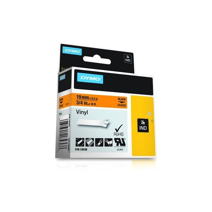 Dymo Nastro Da 19mmx5.5m Vinile Ne Ara