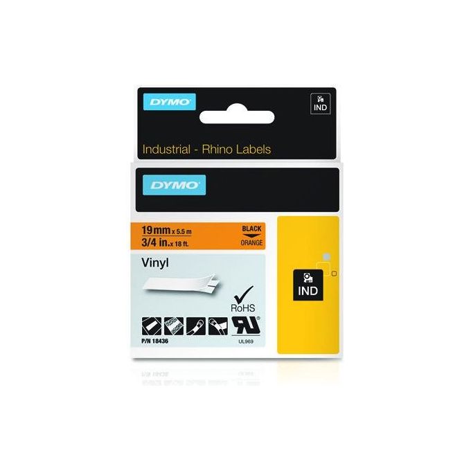 Dymo Nastro Da 19mmx5.5m Vinile Ne Ara