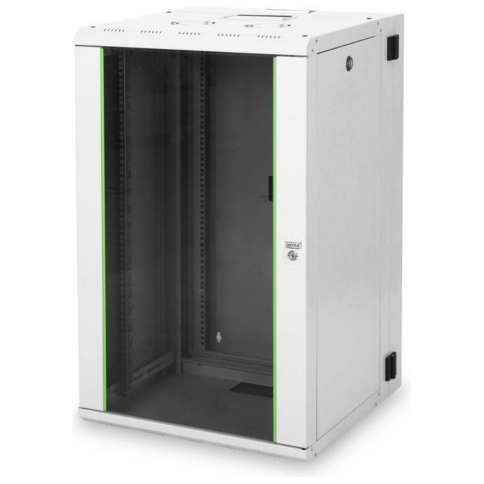 DIGITUS armadio 20 unita da muro linea soho (a)998 x (l)600 x (p)610 mm. con doppia sezione colore grigio chiaro ral7035