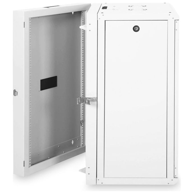 DIGITUS armadio 20 unita da muro linea soho (a)998 x (l)600 x (p)610 mm. con doppia sezione colore grigio chiaro ral7035