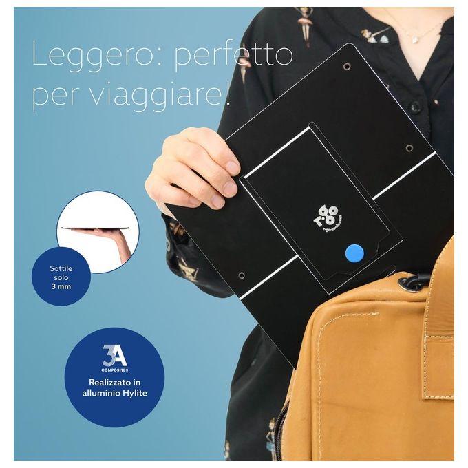 R-Go Tools R-Go Riser Supporto Portatile Flessibile e Regolabile Nero