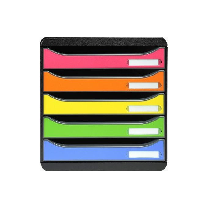 Exacompta Big Box Plus Cassettiere Nero-Arlecchino