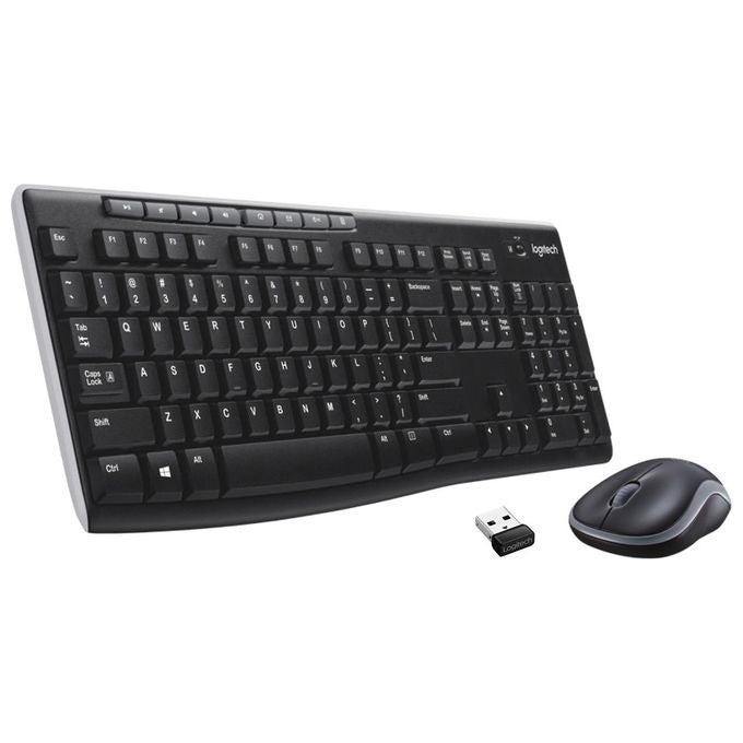 Logitech Wireless Combo MK270 Tastiera RF Wireless QWERTY Inglese Nero-Argento