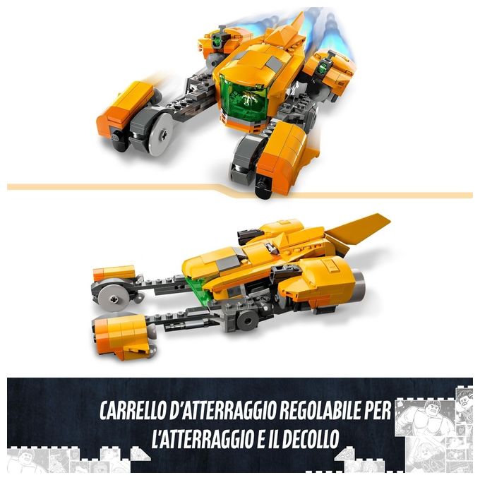 LEGO Marvel 76254 – L’Astronave di Baby Rocket, Set da Costruzione 330 Pezzi con Minifigure di Rocket e Baby Rocket, Eta' 8+