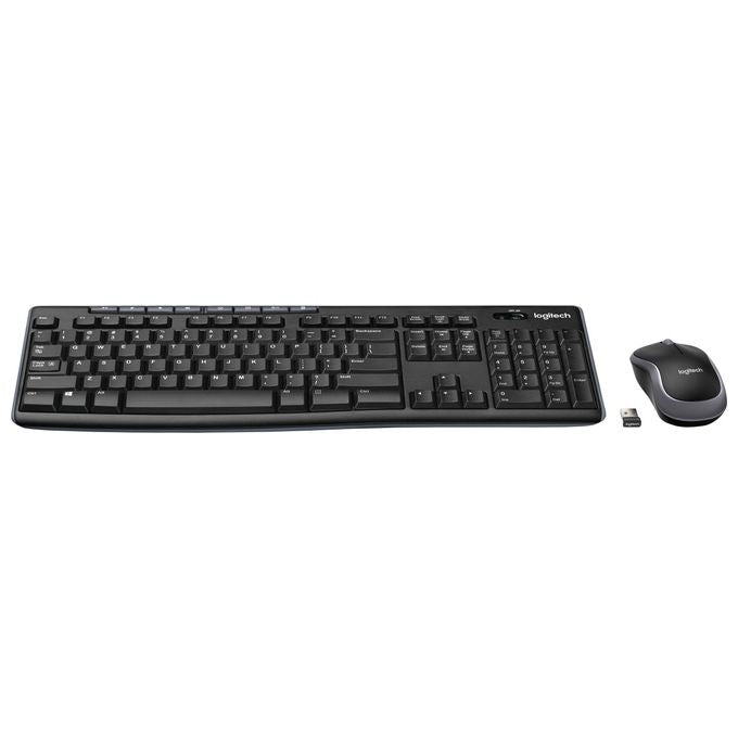 Logitech MK270 Tastiera RF Wireless QWERTY Spagnolo Nero