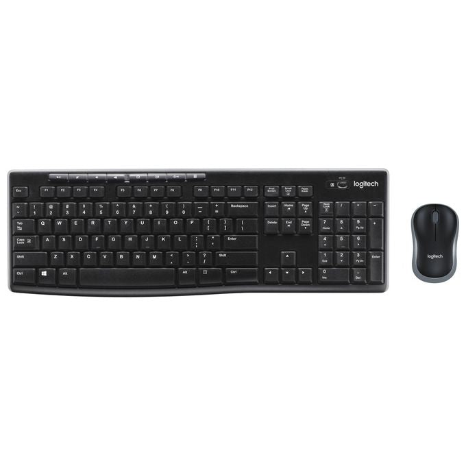 Logitech MK270 Combo Tastiera e Mouse Wireless per Windows 24 GHz Wireless Mouse Compatto 8 Tasti Multimediali e di Scelta Rapida Durata della Batteria 2 anni PC Laptop Italiano QWERTY - Nero
